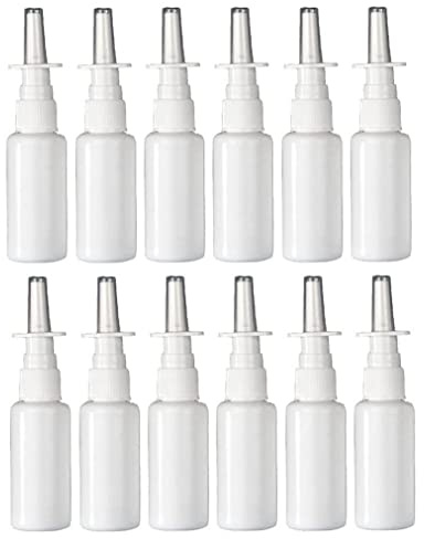 Ericotry 12pcs Vaporisateur Nasal en Plastique Rechargeable Vide Vaporisateur Pulvérisateur (30ml)