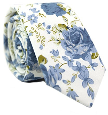 DAZI Herren-Krawatte Trachtenkrawatte Fliege aus Baumwolle, mit Blumendruck, ideal für Hochzeiten, Bräutigam, Trauzeugen, Missionen, Tanzveranstaltungen, als Geschenk, Frisco, Large