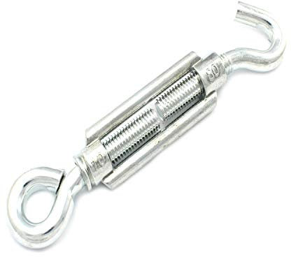 Spannschloss M10 x 120 Haken/Öse Drahtseilspanner Seilspanner Spannschraube Spanner