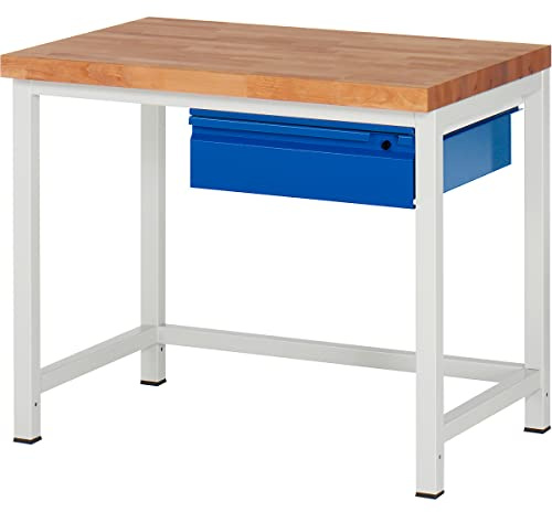 Werkbank höhenverstellbar 8001I1, B1000xT700xH840-1040mm, 1xSchublade-TA