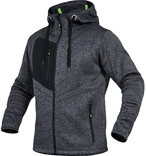 Leibwächter Unisex Strickjacke Casual-Line – Zip Hoodie mit Kapuze und 7 Taschen – Strickjacke für Damen & Herren – Cardigan mit Reißverschluss
