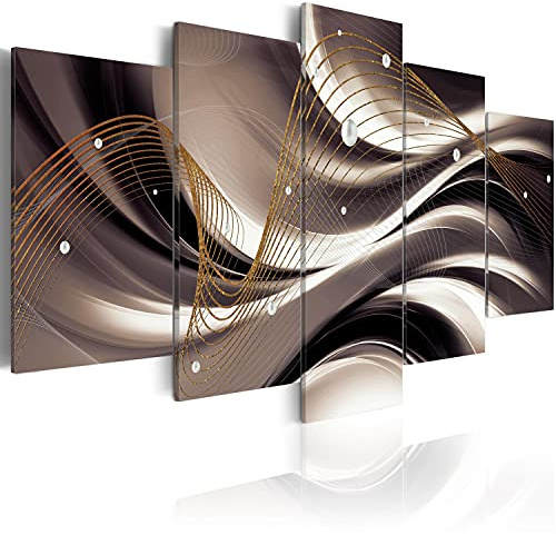 Cuadros B&D XXL - Cuadro de Cristal acrílico Abstracto 100x50 cm Impresión de 5 Piezas Pintura sobre Vidrio Imagen Gráfica Decoracion de Pared Efecto 3D Ilustraciones Perlas a-A-0248-k-n