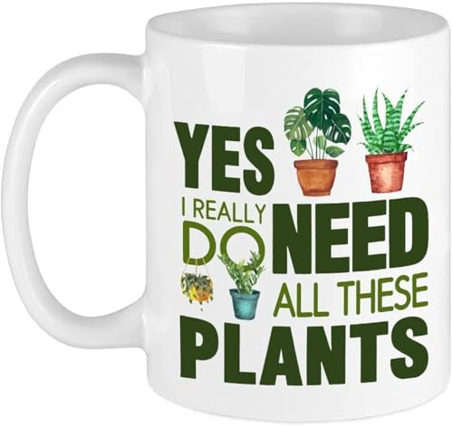 Babimarkeebei Divertidos regalos estándar para amantes de las plantas para mujeres, mamá, regalos de plantas, taza de café para plantas locas, regalo temático de plantas para Navidad, cumpleaños, taza