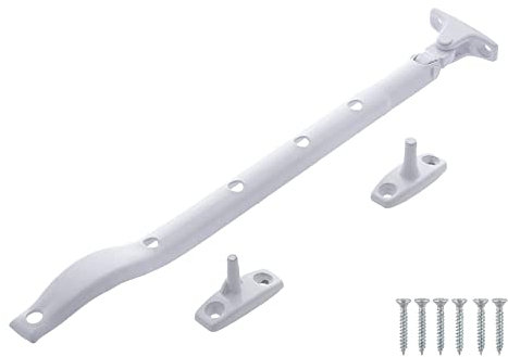 TERF® 250mm Heavy Duty White Window Casement Stay Spoon Style 250mm (10 inch) including Fixing Screw - Pack of 1