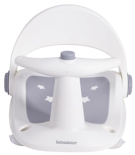 Bebamour Baby-Badesitz mit starkem Saugnapf, 3 Positionen, rutschfest, für Kleinkinder, 6–18 Monate, Grün
