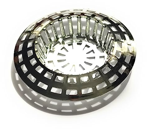 (Pack of 4) Chrome Plated Kitchen Sink Straine 2 Small and 2 Large size Standard Drain Protector for Bathroom or Kitchen, Hair Catcher for Bathtub Shower