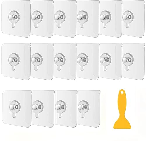 Neodtx Bilderhaken Selbstklebend 20 Stk Ohne Bohren Klebehaken Für Bilder Bilderrahmen Aufhängen,Klebenägel Wand Für Gemälde Bilder Fotos Poster,Mit Kleiner Schaber Zum Kleben