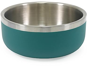 Rosewood Gamelle à Double paroi en Acier Inoxydable de qualité supérieure pour Animaux de Compagnie, 700 ML, Bleu Sarcelle
