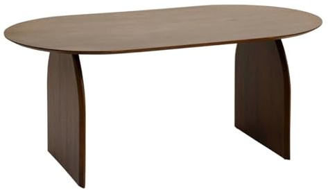 Atmosphera - Table à Manger Isana en Acacia - 6 Personnes L180cm - Pieds Larges - Mobilier Contemporain pour Salon, Salle à Manger