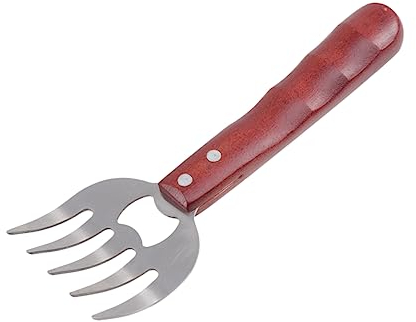 POPETPOP Gezogenes Schweinefleisch Zerkleinertes Fleischwerkzeug Hühnerschnitzel Fleischzerkleinererkrallen Fleischkrallen Schredderkrallen Pulled Pork Shredder Grillwerkzeug Metall Hölzern