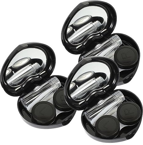 FRCOLOR 3sets Travel Contacts Lens Kit Mirror Tweezers Eye Contacts Lens Box for Women for Halloween for Friends Family