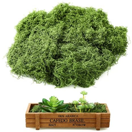 Nuangoo 200g Künstliches Moos für Antiseptische Moos Dekoration - Bastelkunst, Aquarienwandgestaltung, Rasen, Bonsai