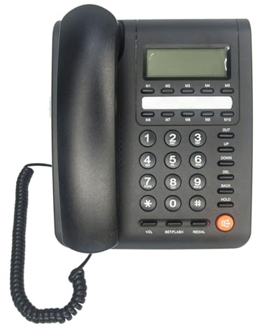 M59 Telefono fisso da scrivania per la casa con codice ID chiamante, regolazione della luminosità