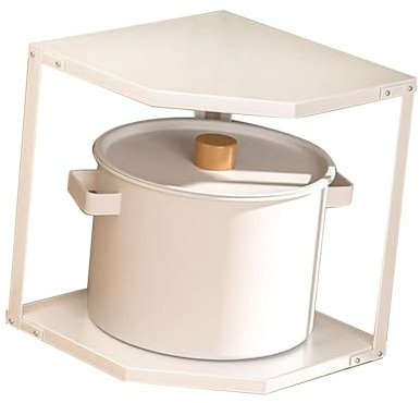Phefop Scaffale per Angolo da, Resistente, Salvaspazio, in Acciaio Al Carbonio, per Pentole, Padelle e Utensili per Piccole Cucine (#1)