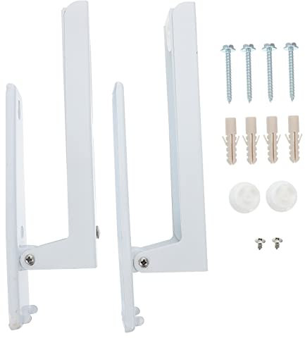 Alipis 2pcs Microwave Oven Hanging Bracket Extendable Shelf Retractable Kitchen Storage Rack Wall Bracket Carbon Steel Oven Rack
