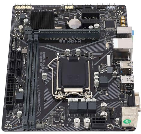 Carte Mère D'ordinateur, Emplacement DIMM M ATX 2 DDR4 pour LGA 1200 10e Génération pour Processeur Core CPU Prenant en Charge 2 Canaux DDR4 2933 2666 2400 2133 MHz, H410M-S2