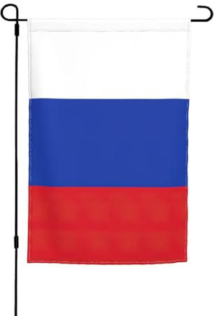 Bandera de Rusia con impresión de jardín, 30 x 45 cm, doble cara, banderas exteriores, decoración exterior para patio de invierno