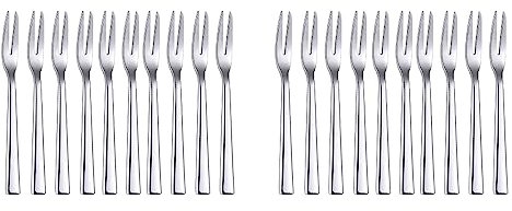 MQODLFP 20Pcs 304 Edelstahl Cocktail Dessert Vorspeise Snack Kuchen Obst Gabeln Set