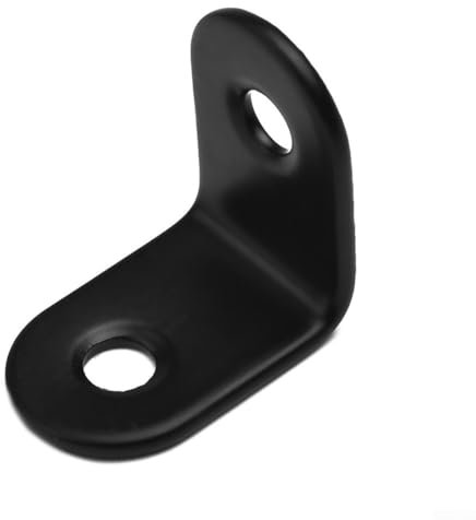 Staffa in ferro resistente a forma di L per rafforzare i giunti dei mobili, 10 pezzi (20 x 20 x 16 mm)