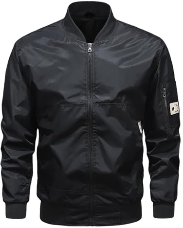 Giacchetto Primaverile Uomo- Bomber Uomo Primaverile, Giubbotto Casual Leggero Giacche Bicolore a Contrasto Giubbotto Estive Sportivo Giacca da Baseball Uomo Giacca Outwear alla Moda