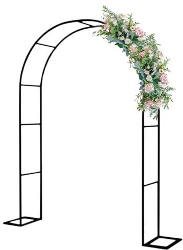 Arche de jardin en métal noir, treillage de plantes grimpantes pour roses, tonnelle de jardin pour terrasse, pelouse, cour, décorations de mariage, décoration extérieure