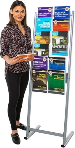 Metroplan Freestanding Leaflet Holder 12 x A4 Clear Pockets | Complete visibility allows easy browsing