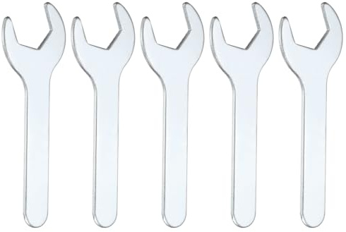 sourcing map 5pcs Super Thin Open End Wrench 25mm Metric 126mm Long 2.8mm Thickness Lightweight U-Shaped Spanner Single End Wrenches for Automotive Repair Furniture Assembly