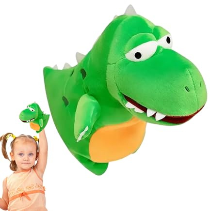 Dinosaurie marionett för barn - specifikationer för uppstoppade djur, handdrivning, leksak er rollspel, hållbart och mjukt material al, färgglad design | Handdocka jun