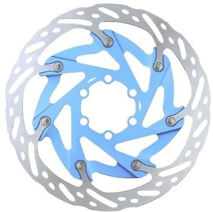 Cykelskivbromsrotor 140mm 160mm Cykelflytande rotorer Snabbkylningsskiva Mtb Värmeavledning(6 Bolt 160mm-Blue)
