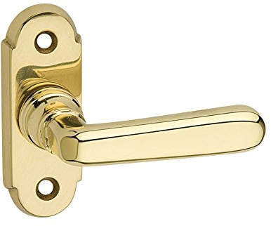 gedotec Manilla ventana latón halbolive - Modelo Alt WIEN fenster-olive con 7mm Cuadrado Pulido Brillante drehkipp-rasterolive sin cilindro de la cerradura Calidad Marca para sus Sala Estar