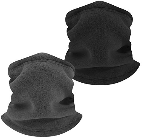 TAGVO Vinter fleece halsvärmare, mjuk dubbelskikt fleece tjock termisk hals damask elastisk multifunktionell halsduk vindtät skidåkning hals tub öronvärmare balaclava huva unisex för utomhussport,