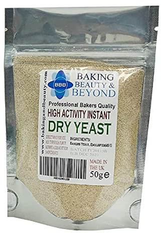Instant Dry Yeast for Bread and Pizza 50g, Household Active Dry Instant Yeast for Bread Making, Fast Action for Baking At Home and Bread Machine