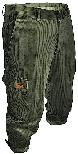 La Chasse® Cord-Kniebundhose Herren Oliv/grün Knickerbocker mit Beintasche & Messertasche Cordhose für Jäger & Wanderer Jagdhose von Oefele Jagd & Outdoor Shop