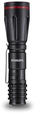 Philips Lampe de poche SFL1001P/10 - Lampe de poche LED avec 2 piles AA (incluses) - 160 lumens - Noir