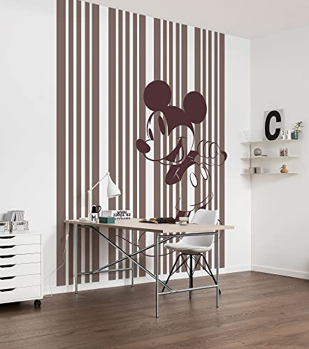 Komar Vlies Fototapete - Mickey Tone-on-Tone - Größe 200 x 250 cm (Breite x Höhe) - Disney, Kinderzimmer, Kindertapete, Tapete