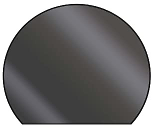 LANZZAS Bodenplatte Kreisabschnitt - 1100 x 950 mm - Farbe: gussgrau | Funkenschutzplatte aus Metall