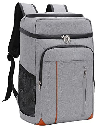 22L stor termisk kylväska för utomhus picknickstrand, bilkylskåp för mat 30x18x42cm