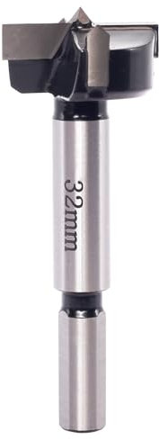 Akylin Forstner Drill Bit 32mm - Carbide Tipped Forstner Bit - Hex Shank Wood Hinge Drilling Hole Saw Cutter, for Auger Opener, Drilling Boring Bit