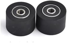 1 st diameter 30mm håldiameter 6mm PU-rulle med två lager tyst platt styrhjul 6x30x20mm PUT62630-20 PU-gummi remskiva (Size : 1Pcs, Color : 6x30x30mm)