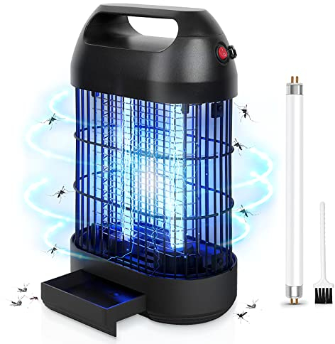 EUQQZU Insektenvernichter Elektrisch, 14W 1800V Mückenlampe Fliegenfalle mit Austauschbarem UV Röhrchen, Mückenfalle zum Reduzieren Motten Mücken Fliegende Insekten in Schlafzimmer Küche Balcon