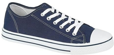 Urban Jacks Mens Canvas Mesh Slip On/Lace-up Espadrilles Casual Low Top Plimsoll Trainers Size 7-12 (Navy Lace-up, UK Footwear Size System, Adult, Men, Numeric, Medium, 9)