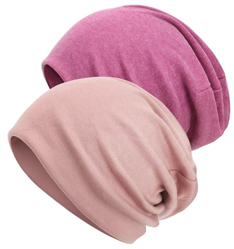 DRESHOW Slouchy Beanie Mössa för Kvinnor Män Lång Baggy Hip Hop Beanie Skidskalle Mössa Chemo Huvudbonad Solid Hipster Mössa Elastisk Sovande Mössa