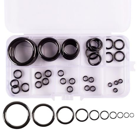 carotoe Angelruten-Reparatur-Set, 40 Stück, 10 Größen, 4,72 mm - 3 cm, Rutenspitzen-Reparatur-Set, Angelrute, Keramik-Führungsringe, Ersatz-Set