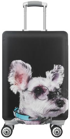 Amexo Elastique Housse de Valise Bagage Voyager Couverture Protection de Valise Housse Trolley Case Cover Protector pour 22-32 Pouce Valise (L)