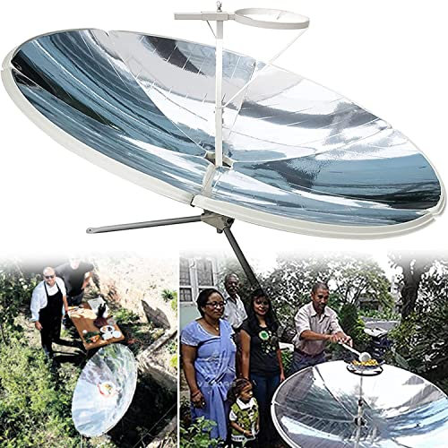 Réchaud solaire portable, cuisinière solaire à concentration 2000W Cuisinière solaire Four solaire Four d'extérieur Diamètre1.65m Foyer parabolique Température:700-1000°C