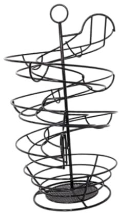 Distributeur Oeuf, Distributeur d'œufs en Spirale, Porte-œufs Rotatif, Gain de Place, Support de Stockage Oeufs Créatif Et Robuste, Rangement Oeuf, pour Comptoir de Cuisine Range Oeuf, Noir, 36x19.5cm