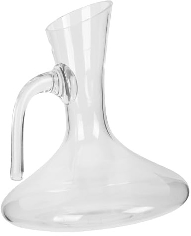 IMIKEYA Decantador De Vino De Vidrio Grande Diseño Curvo, Vertedor De Licor Práctico y Ligero, Jarra Transparente Para Uso Doméstico, Adecuado Para Vino Tinto y Brandy, Accesorio Funcional Para Servir