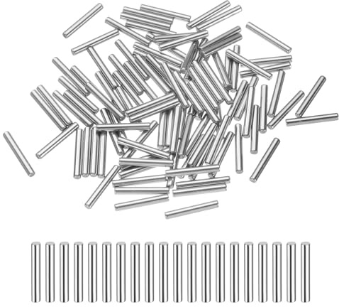 QUARKZMAN Zylinderstifte Rostfrei 2x15mm Spannstift, Silberton 100Stück | Passstift Metallstifte Metallstifte, Dübelstifte Bolzen Metall für DIY, Möbel, Bastelprojekte