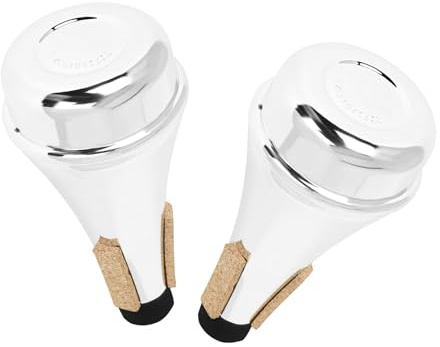 Cabilock 2pcs Trumpet Practice Mute Straight Lightweight Portable for Beginners Students Home Indoor Use