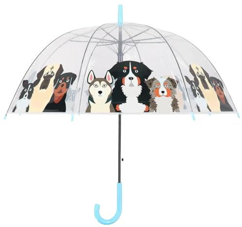 Esschert Design Kinderregenschirm transparent mit Hunden Ø 86,5 cm